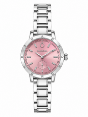 Reloj Pandora Plateado Fondo Rosado