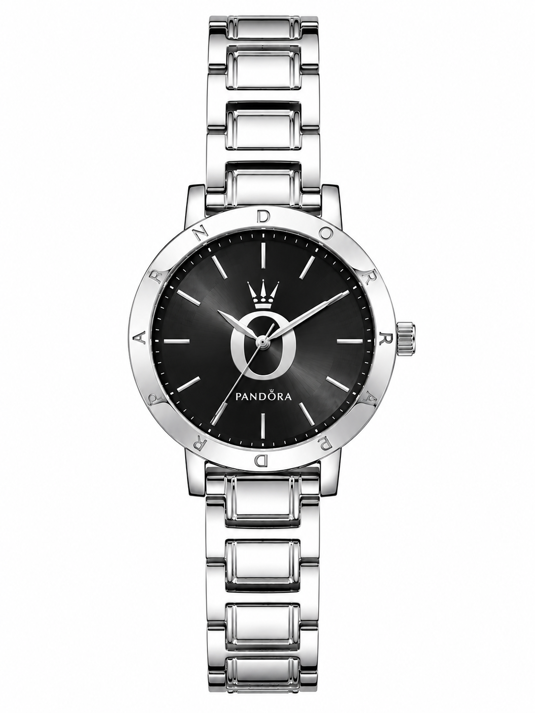 Reloj Pandora Plateado Fondo Negro