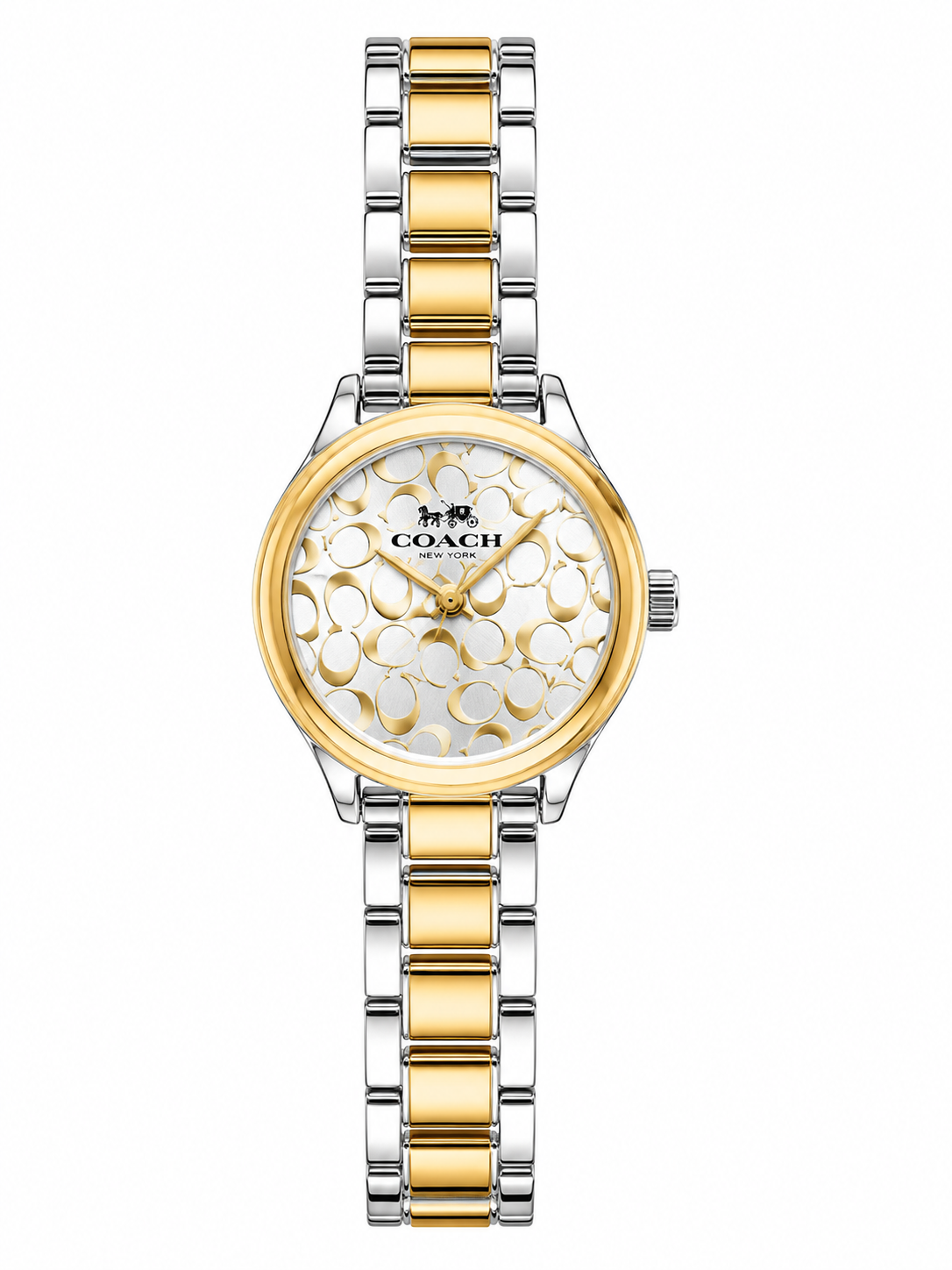 Reloj Coach C Dorado y Plateado