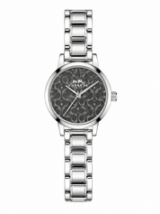 Reloj Coach C Plateado Fondo Negro