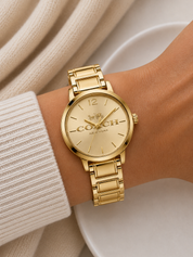 Reloj Coach Dorado Completo