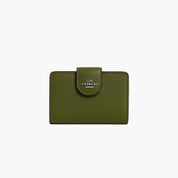 Coach Small Pebble Leather Wallet – Verde Oliva