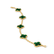 Pulsera Van Cleef Verdes Alhambra Vintage 5 Tréboles