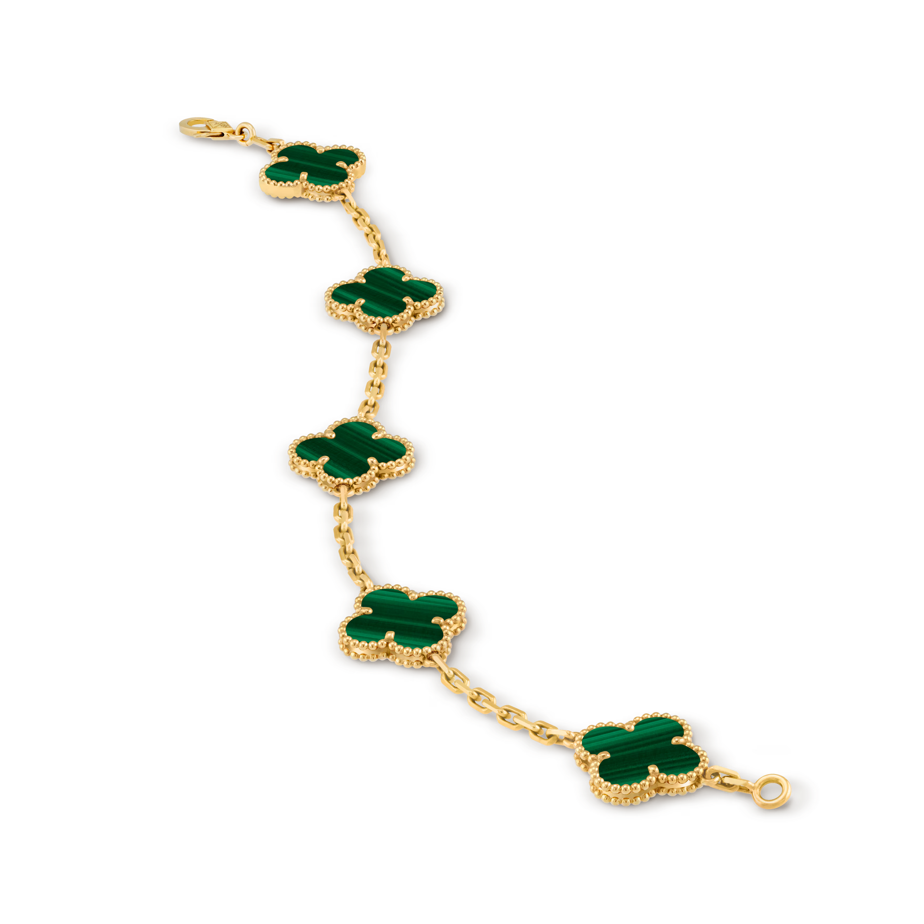Pulsera Van Cleef Verdes Alhambra Vintage 5 Tréboles