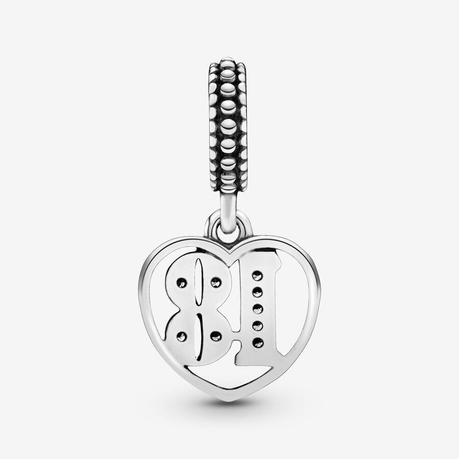 Charm colgante en plata de ley 18 Años de Amor