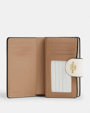 Coach Mila Small Flap Wallet – Signature Canvas – Blanca