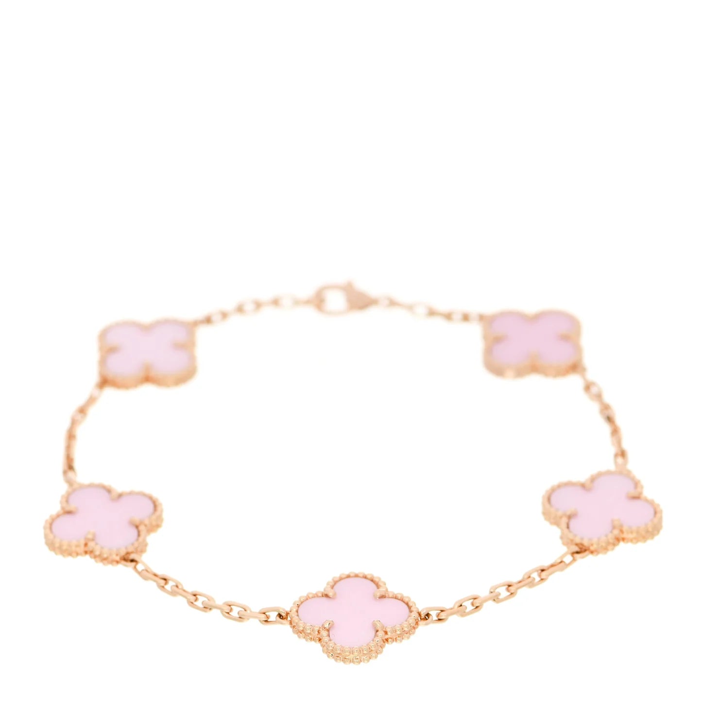 Pulsera Van Cleef Alhambra vintage 5 Tréboles Rosa