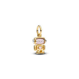 Charm Robot Dorado Que Cambia de Cara