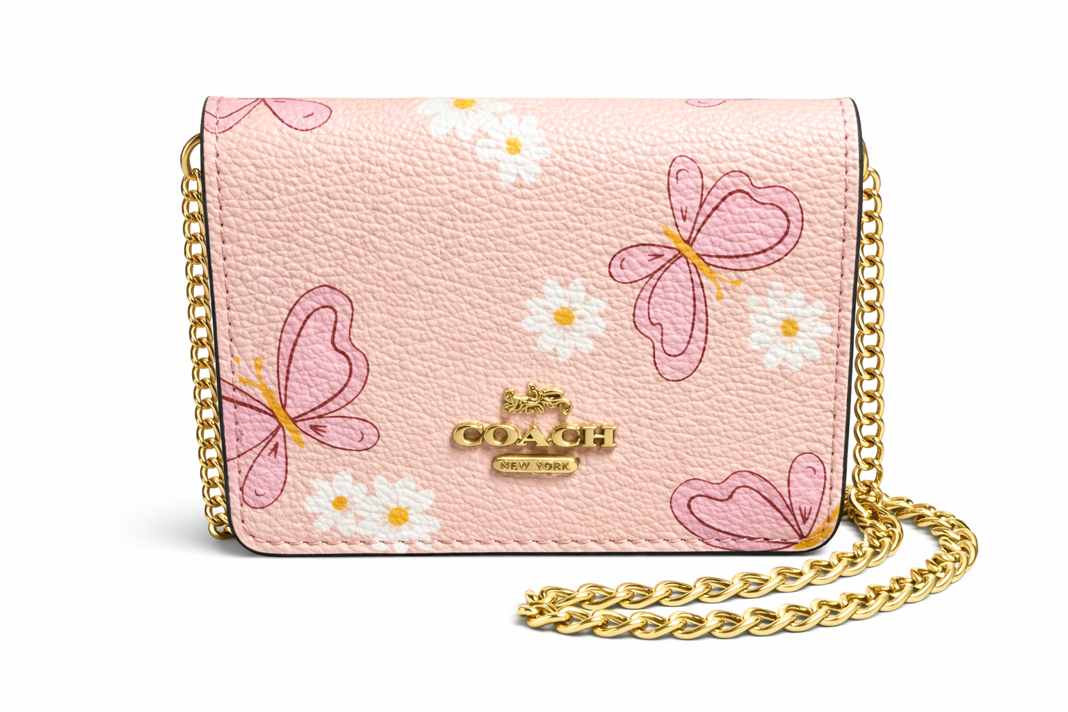 Coach Mini Skinny Mariposas Rosadas 100% OG