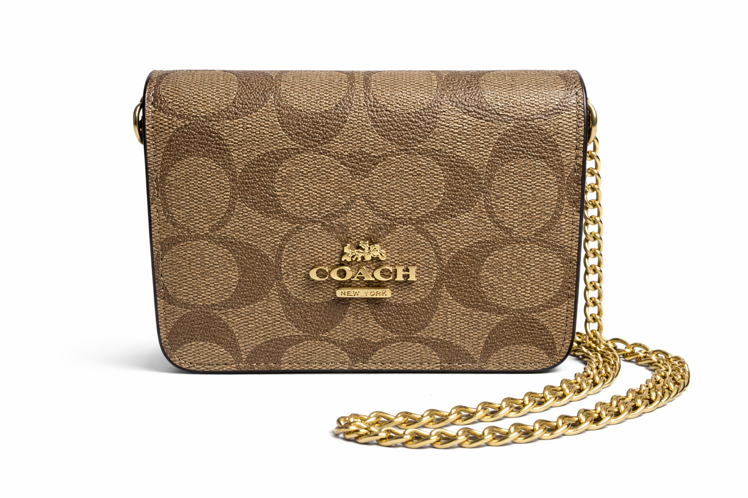 Coach Mini Skinny Marron 100% OG