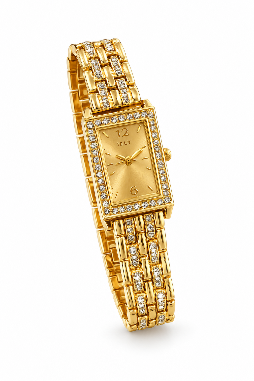 Reloj E-LY Dorado Completo Full Piedras