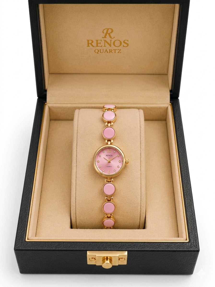 Reloj RENOS Rosado Redondo