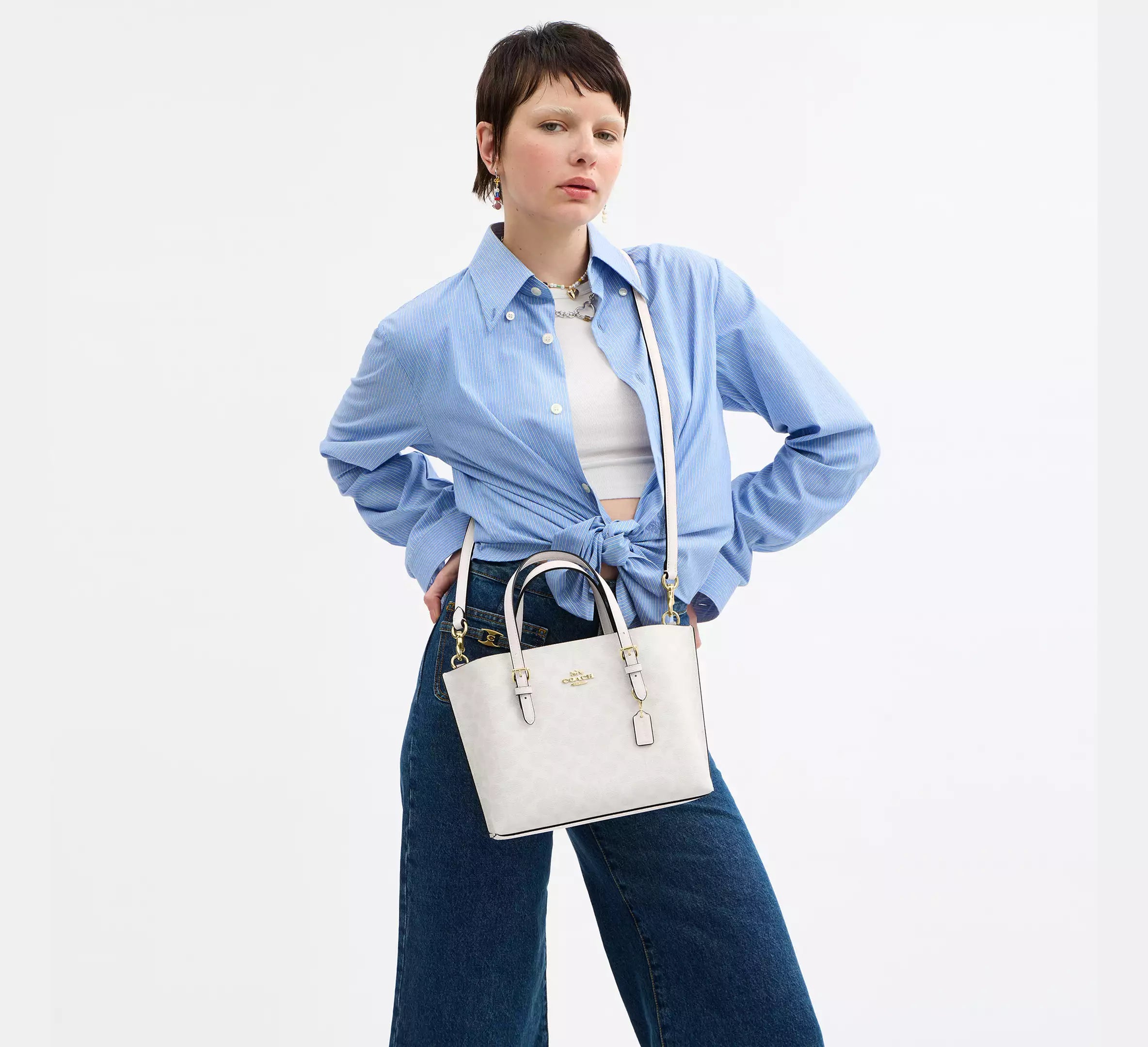 Coach Mollie Tote Bag 25 In Signature Canvas