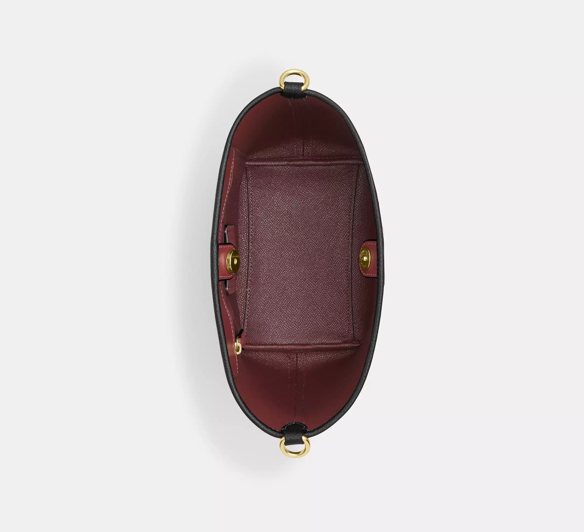 Coach bucket City Small en lona de firma Negra