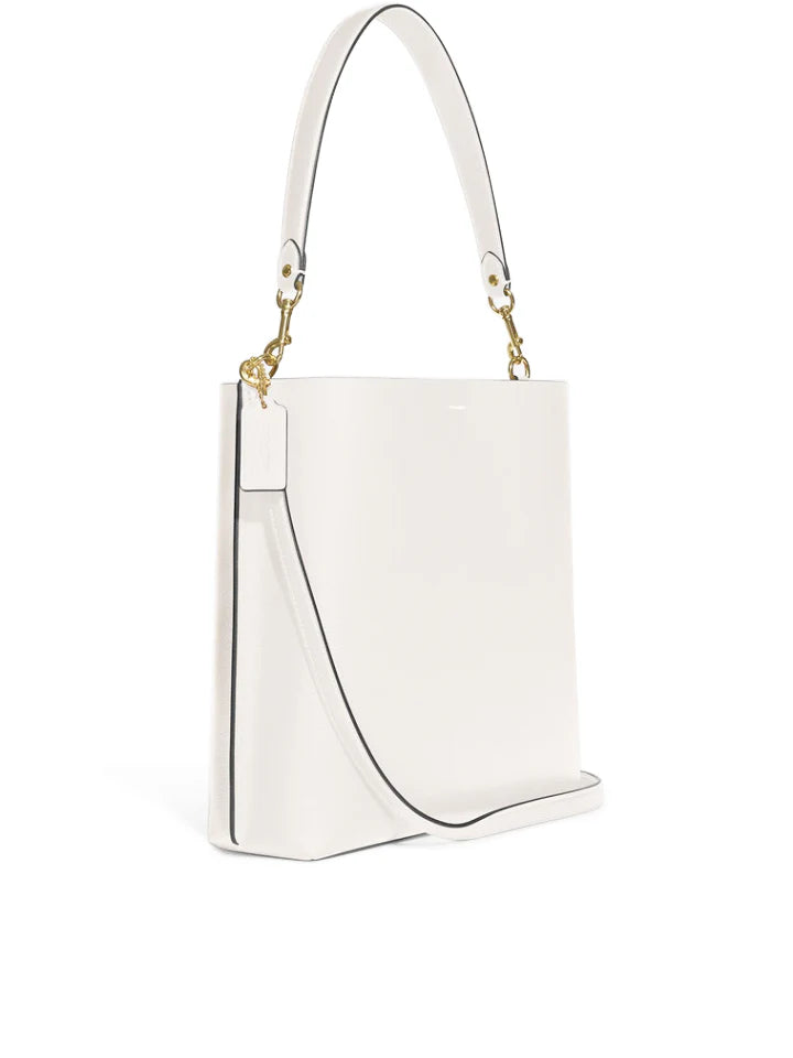 Coach Bucket Mollie Chalk Cuero Liso