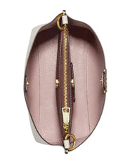 Coach Bucket Mollie Chalk Cuero Liso