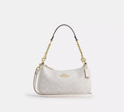 Coach Teri Shoulder Bag – Chalk Signature Canvas