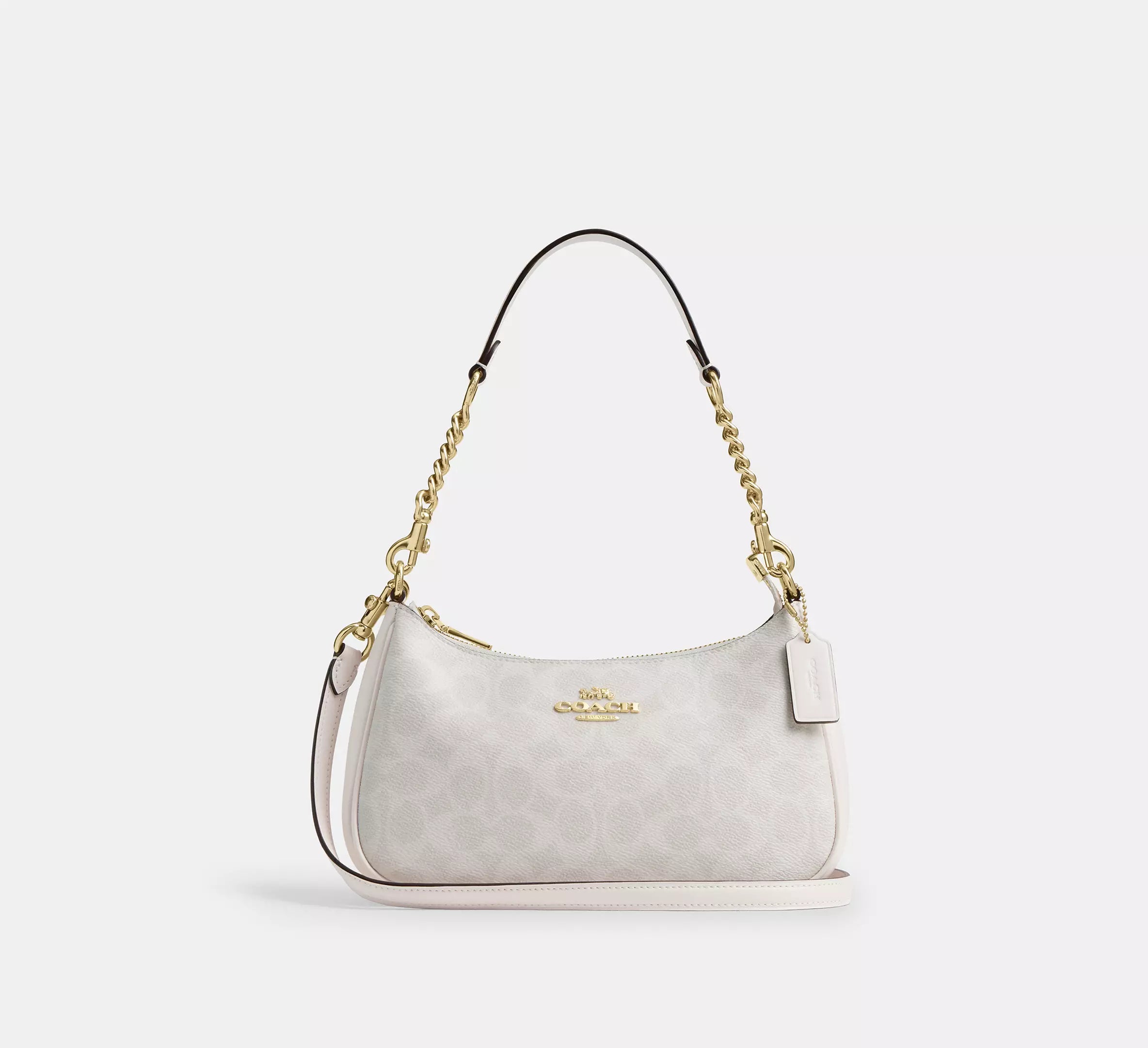 Coach Teri Shoulder Bag – Chalk Signature Canvas