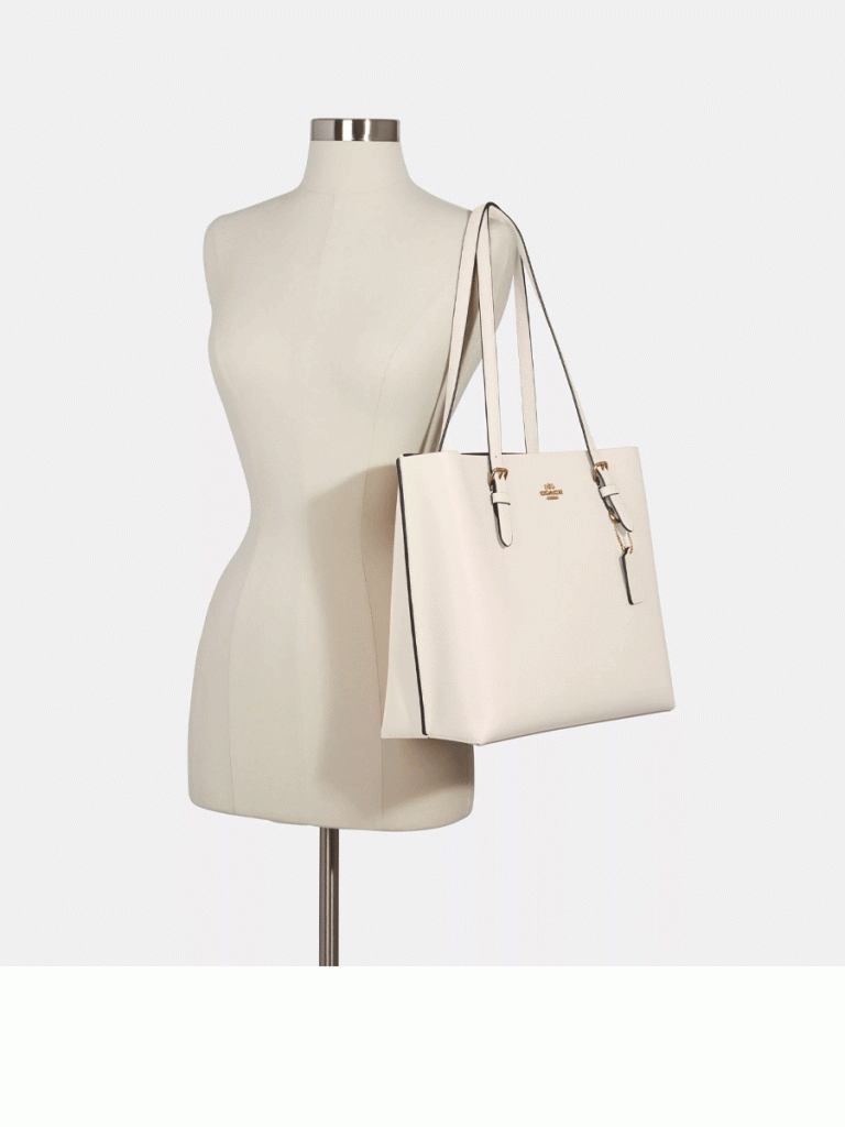 Coach Tote Bag Mollie Canvas Blanco Hueso