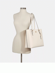 Coach Tote Bag Mollie Canvas Blanco Hueso