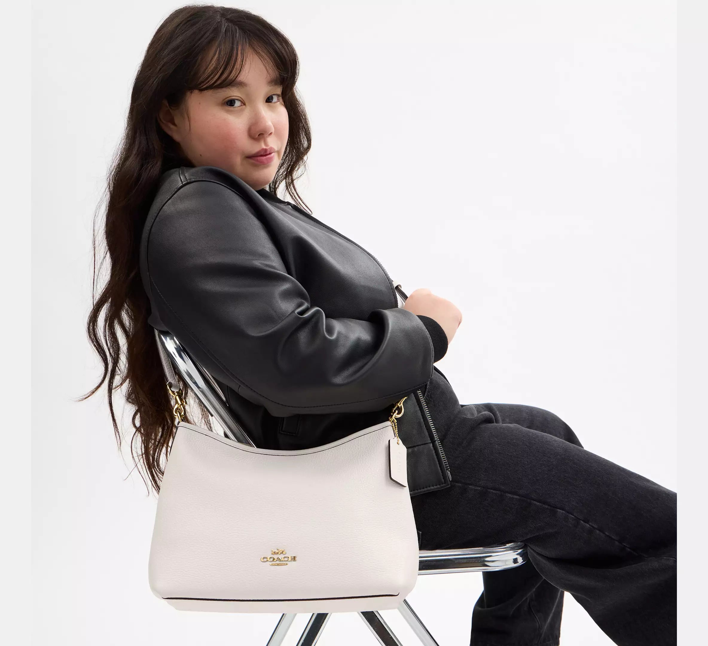 Coach Laurel Shoulder Bag Blanco Hueso – ADONET