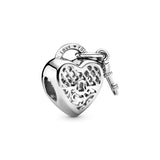 Charm Separador Candado Corazón Te Quiero