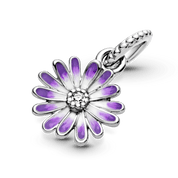 Charm Colgante Flor Margarita Morada