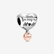 Charm Separador de Corazón "Te amo mamá"