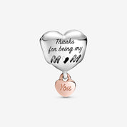 Charm Separador de Corazón "Te amo mamá"