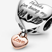 Charm Separador de Corazón "Te amo mamá"