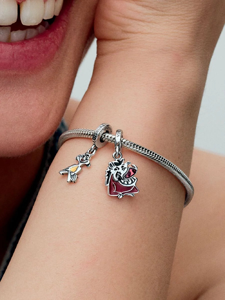 Charm Colgante Divisible de Disney El Rey León Timón y Pumbaa