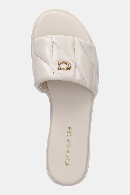 Sandalias Coach Acolchadas Color Crema