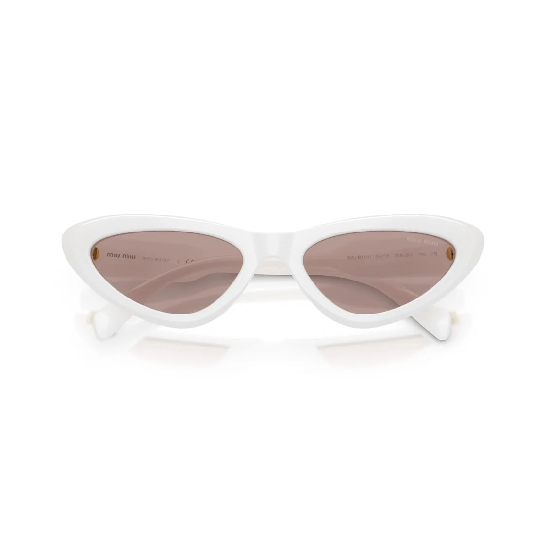 Gafas de Sol Miu Miu Cat Eye Blancas con Lentes Dorados