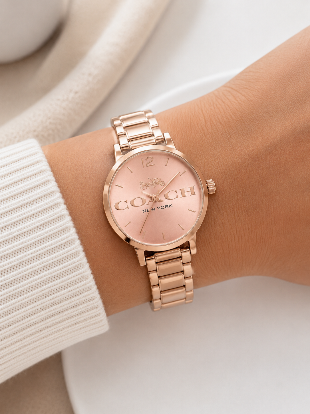 Reloj Coach Rose Gold Completo