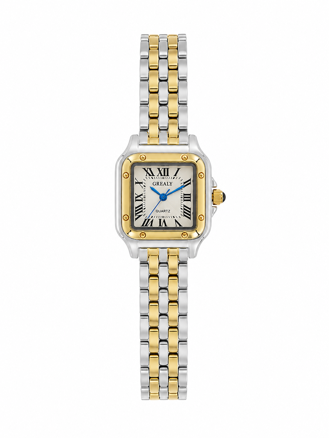 Reloj GREALY Plateado y Dorado Tipo Cartier
