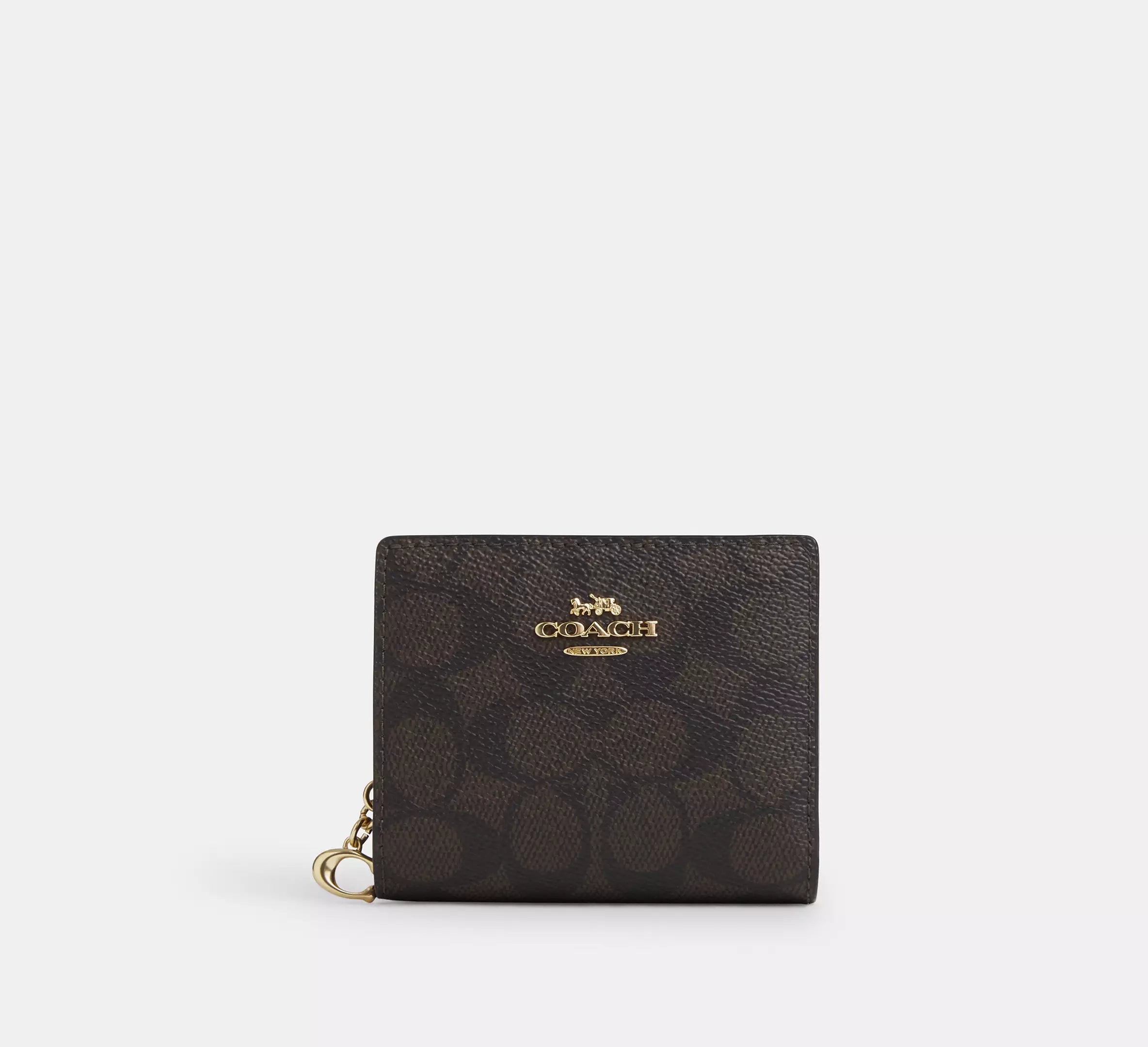 Coach Snap Wallet In Signature Canvas
