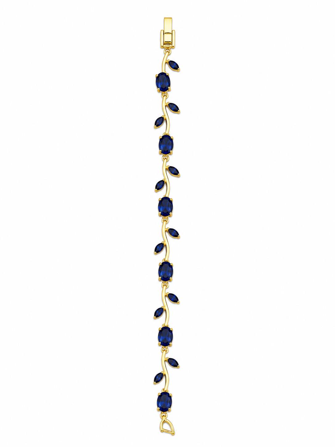 Pulsera Tulipan Dorada Azul