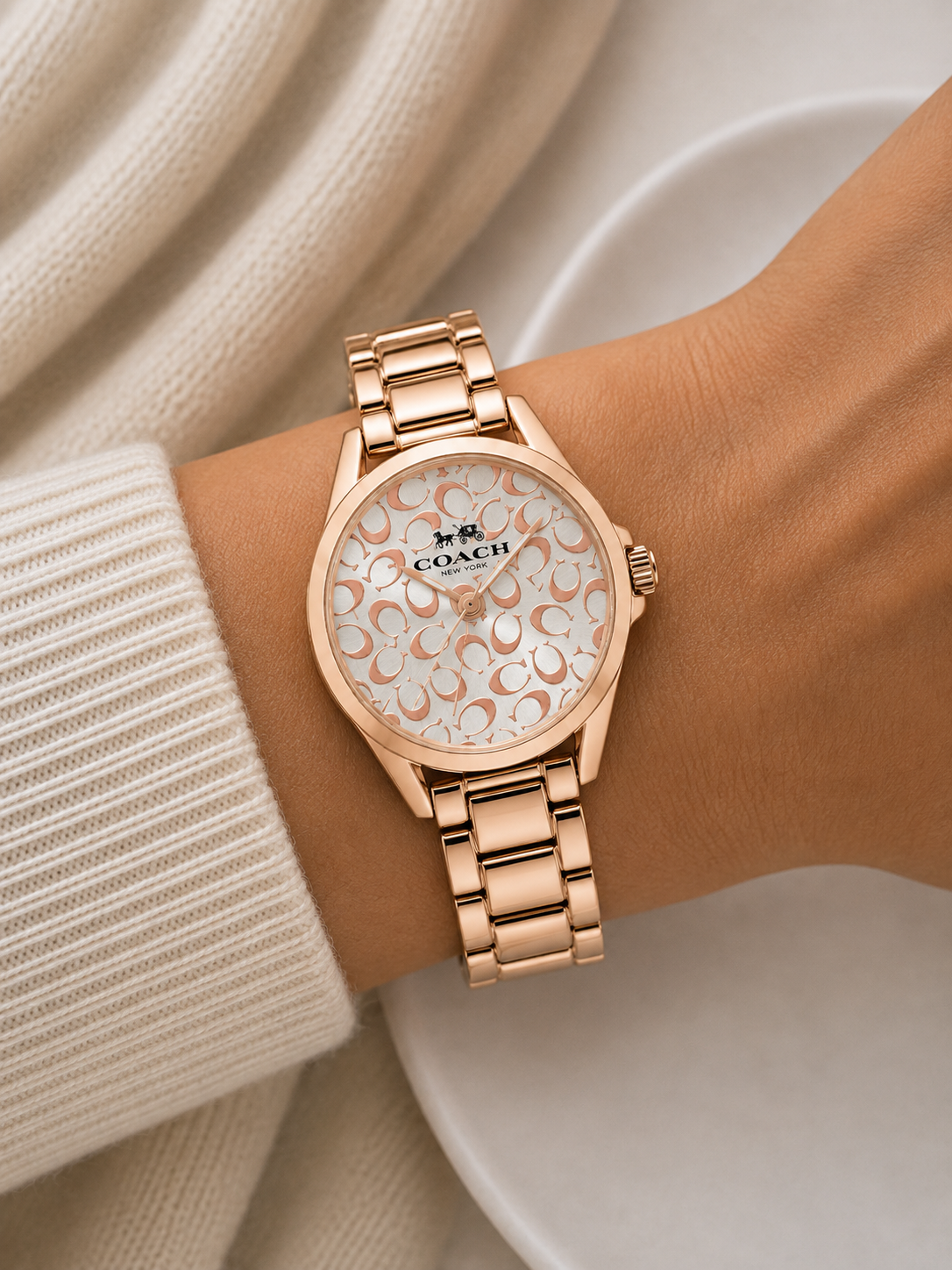 Reloj Coach C Rose Gold Completo