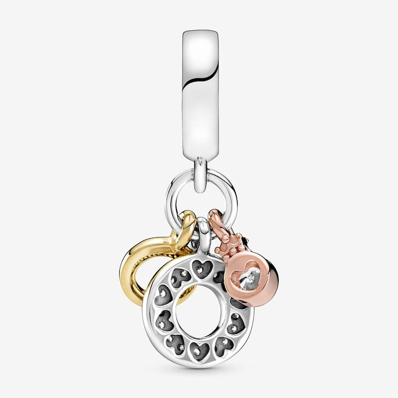 CHARM COLGANTE TRIPLE MONOGRAMA Y LOGOTIPO