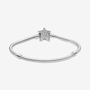 Pulsera Pandora Moments Cadena de Serpiente con cierre de Estrella Asimétrica