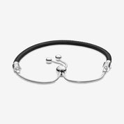 Pulsera Moments Deslizante en leather negro para