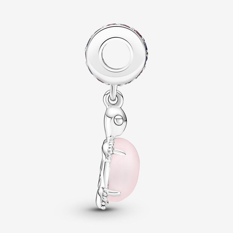 Charm Colgante Tortuga Marina Cristal de Murano Rosa