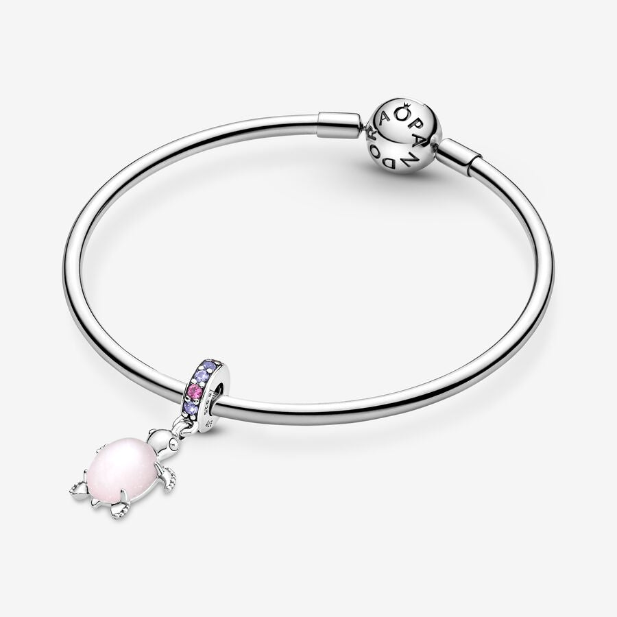 Charm Colgante Tortuga Marina Cristal de Murano Rosa