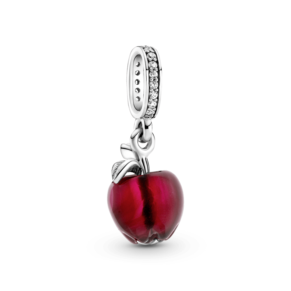 Charm Colgante Manzana Roja De Cristal De Murano