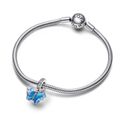 Charm Colgante Mariposa de Cristal Murano azul