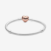 Pulsera Moments con cierre corazón rose gold