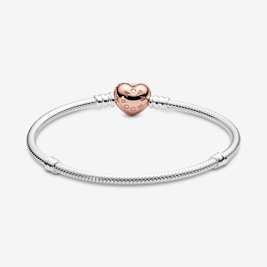 Pulsera Moments con cierre corazón rose gold