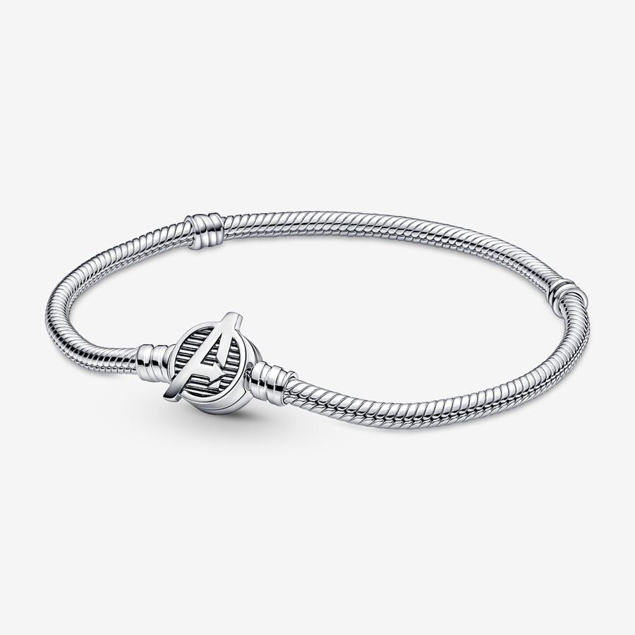 Pulsera Pandora Moments Cadena de Serpiente Cierre Logo Avengers de Marvel