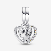 Charm Colgante Divisible Doble Corazones Best Friends