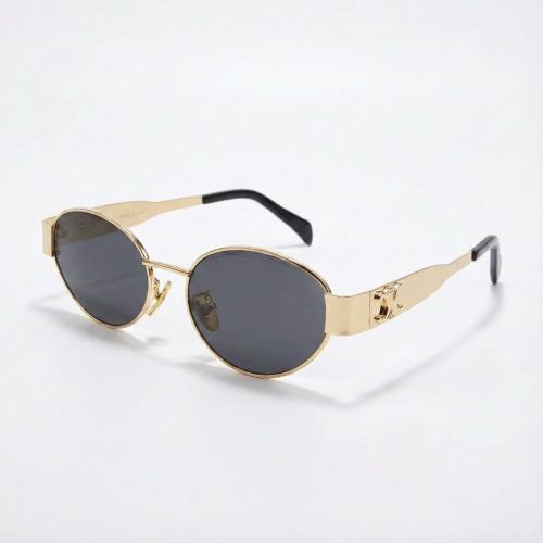 Título: Gafas de Sol Celine Ovaladas Doradas con Lentes Azul Oscuro